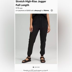 Lululemon Stretch High-Rise Full-Length Jogger Size 10